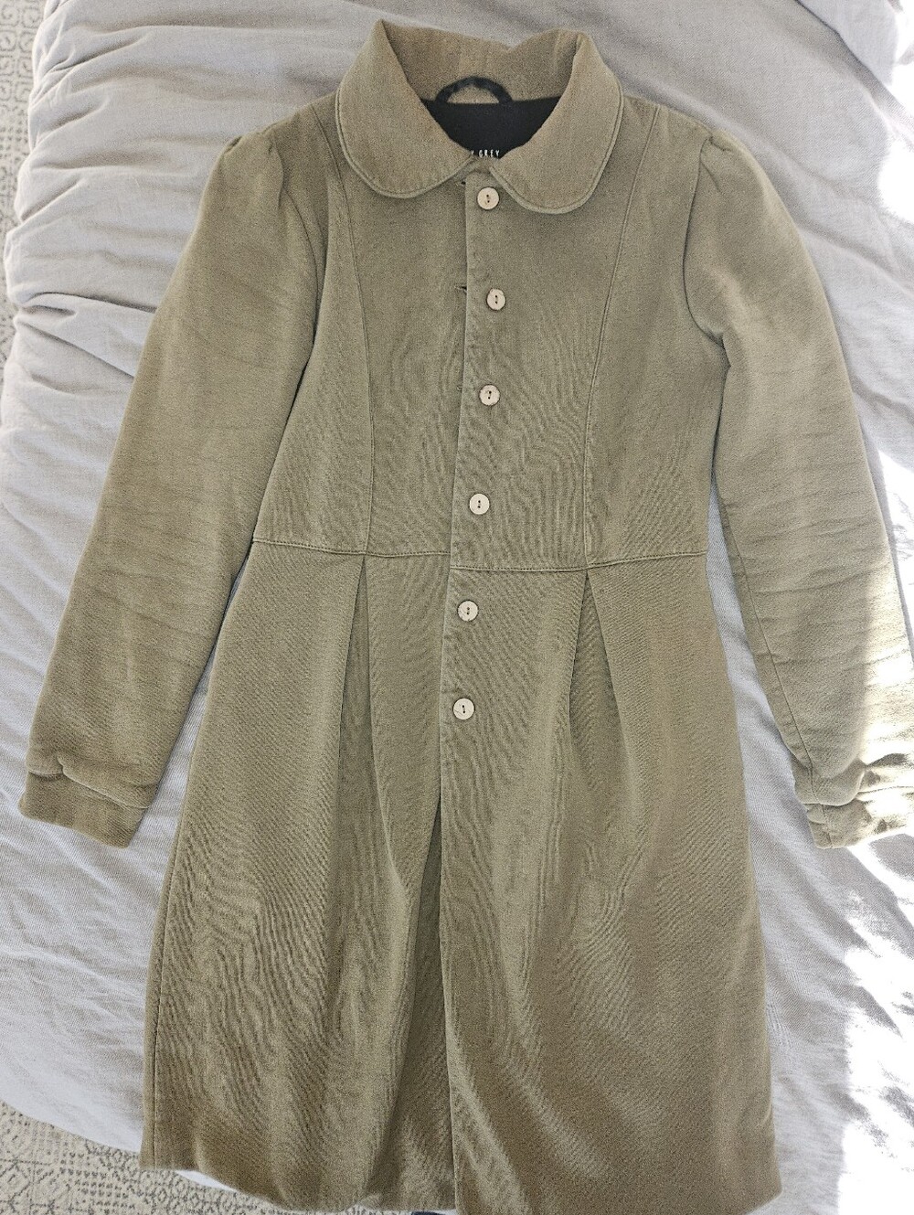 Women's Olive Green Button-Front Hoodie